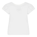 Guess T-Shirt Girocollo Tinta Unita con Stampa per Bambina K5GI01K6YW4X BIANCO GUESS 