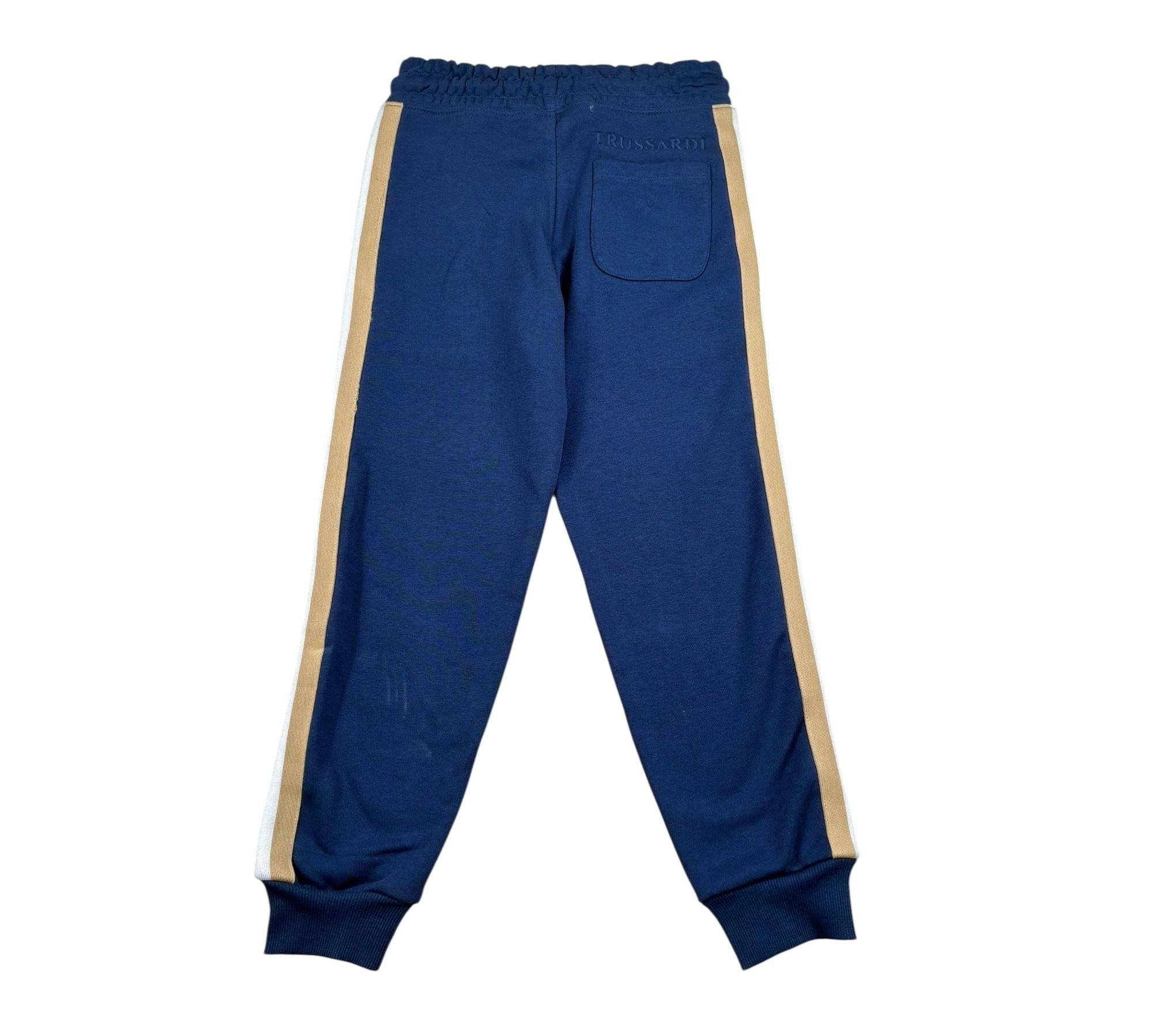 Trussardi Pantalone Tuta Tinta Unita con Profili In Contrasto per Bambino TBP26054PA BLU TRUSSARDI 
