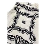 Dolce & Gabbana T-Shirt Girocollo Tinta Unita con Stampa Fantasia per Neonato L1JT7W BIANCO DOLCE & GABBANA 