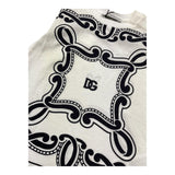 Dolce & Gabbana T-Shirt Girocollo Tinta Unita con Stampa Fantasia per Neonato L1JT7W BIANCO DOLCE & GABBANA 