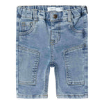 NAME.IT jeans tinta unita con elastico in vita Azzurro per Neonato 13230844 AZZURRO NAME.IT 