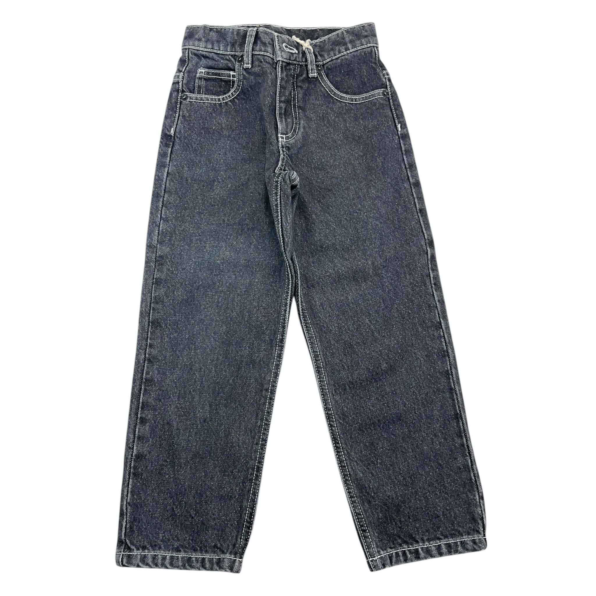 DOU DOU jeans tinta unita con girovita regolabile  Nero per Bambino DV6P60 NERO DOU DOU 