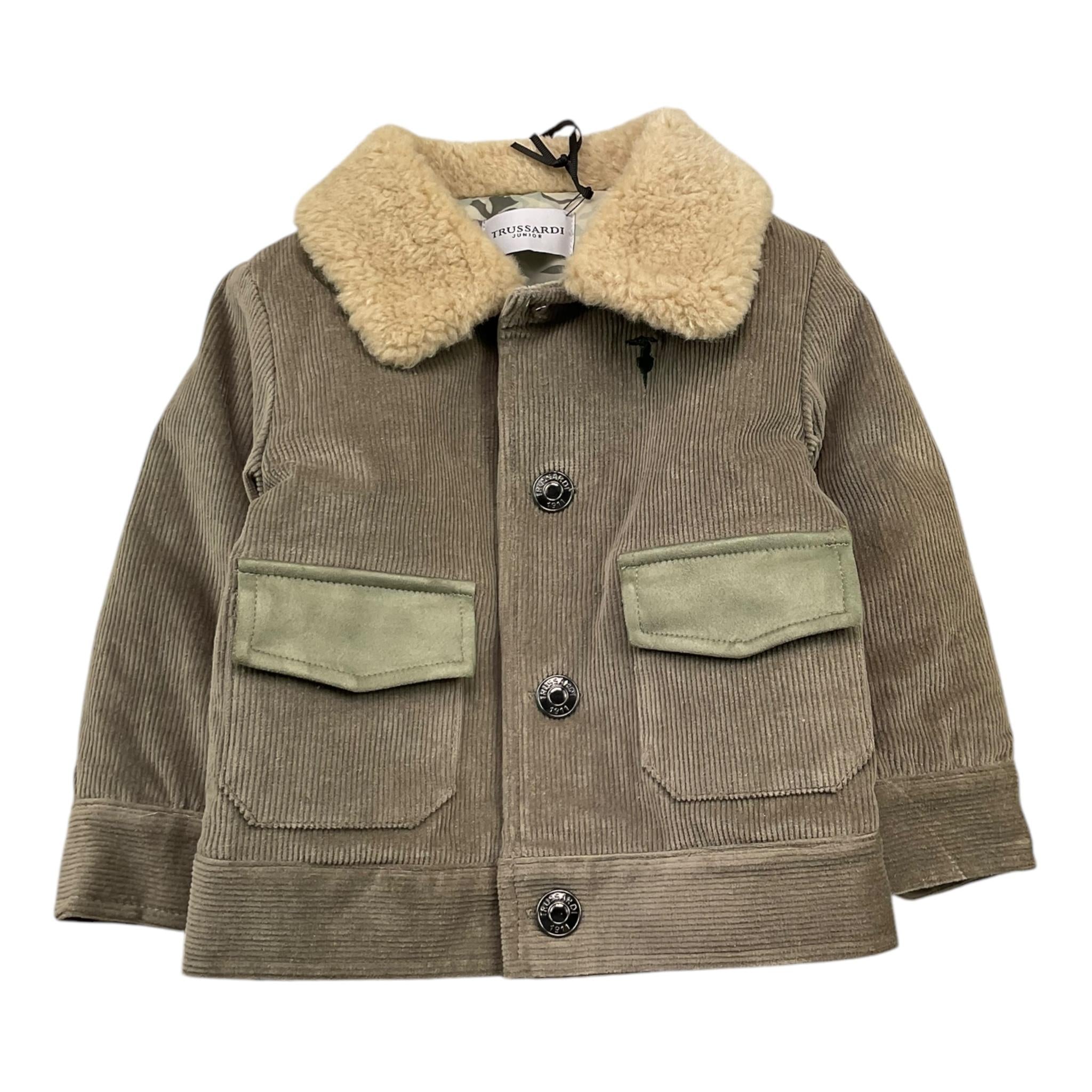 TRUSSARDI giubbino tinta unita in camoscio Beige per Neonato TIA25137GB BEIGE TRUSSARDI 