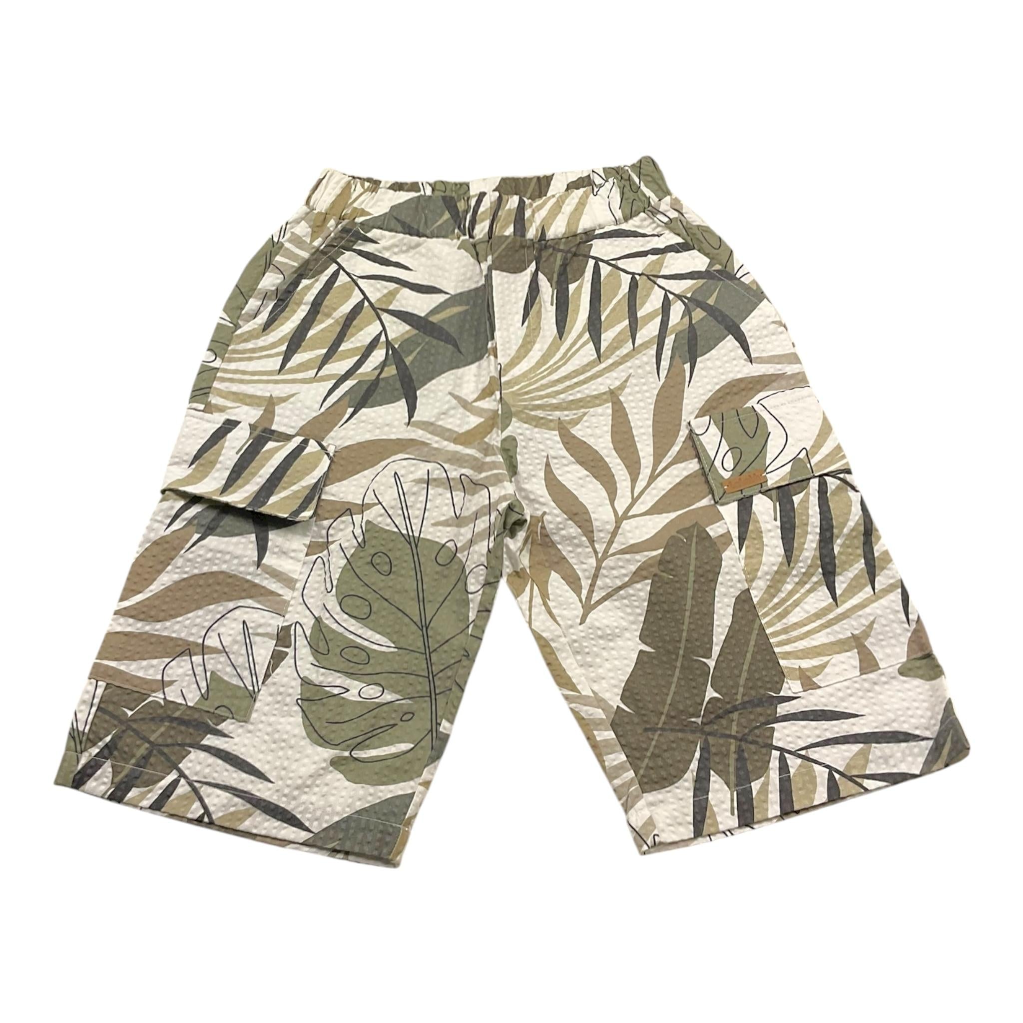 Lalalu' Bermuda Tinta Unita con Elastico In Vita per Bambino BML250PB BIANCO LALALU' 