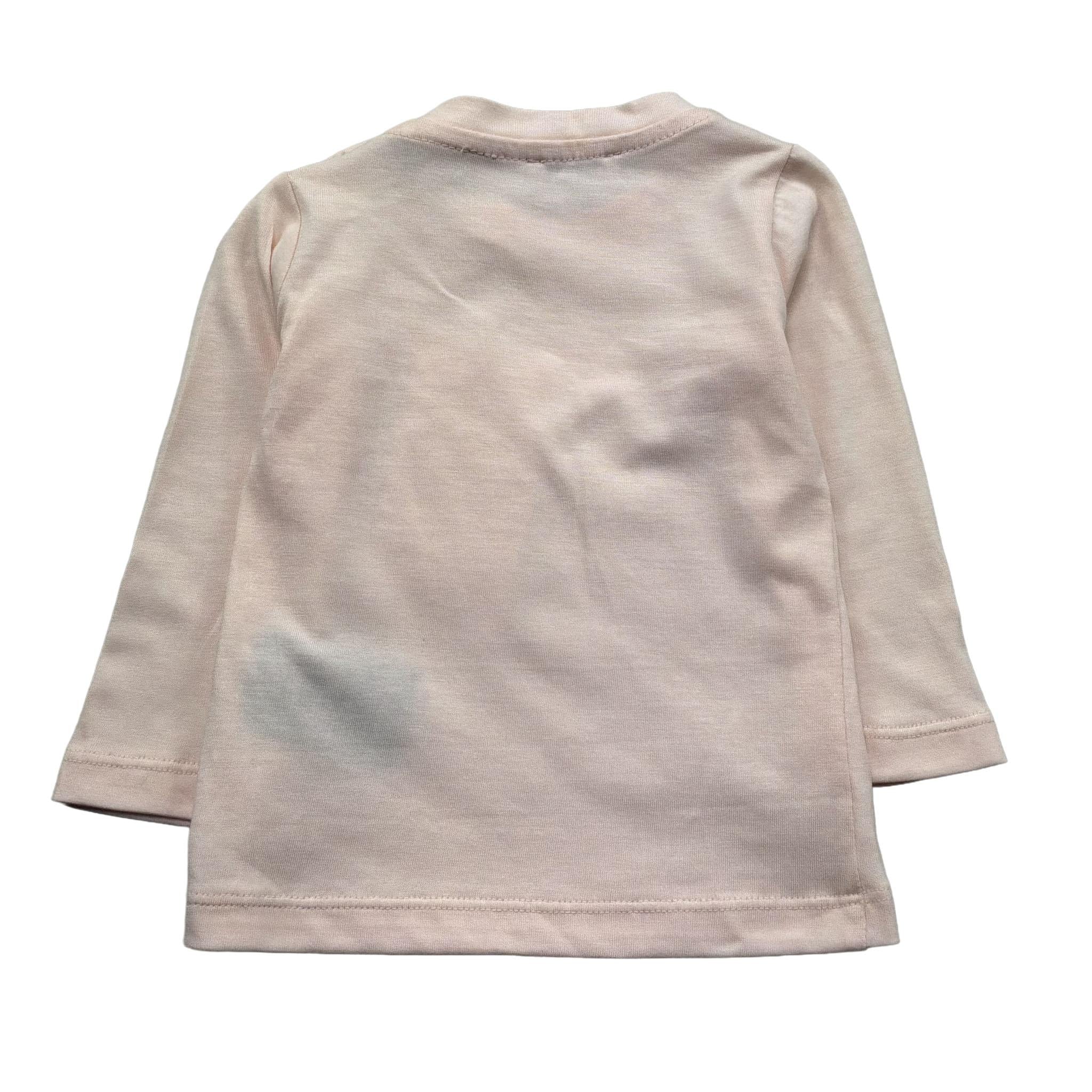 Trussardi Shirt Girocollo Tinta Unita con Logo per Neonata TIP26013TS ROSA TRUSSARDI 