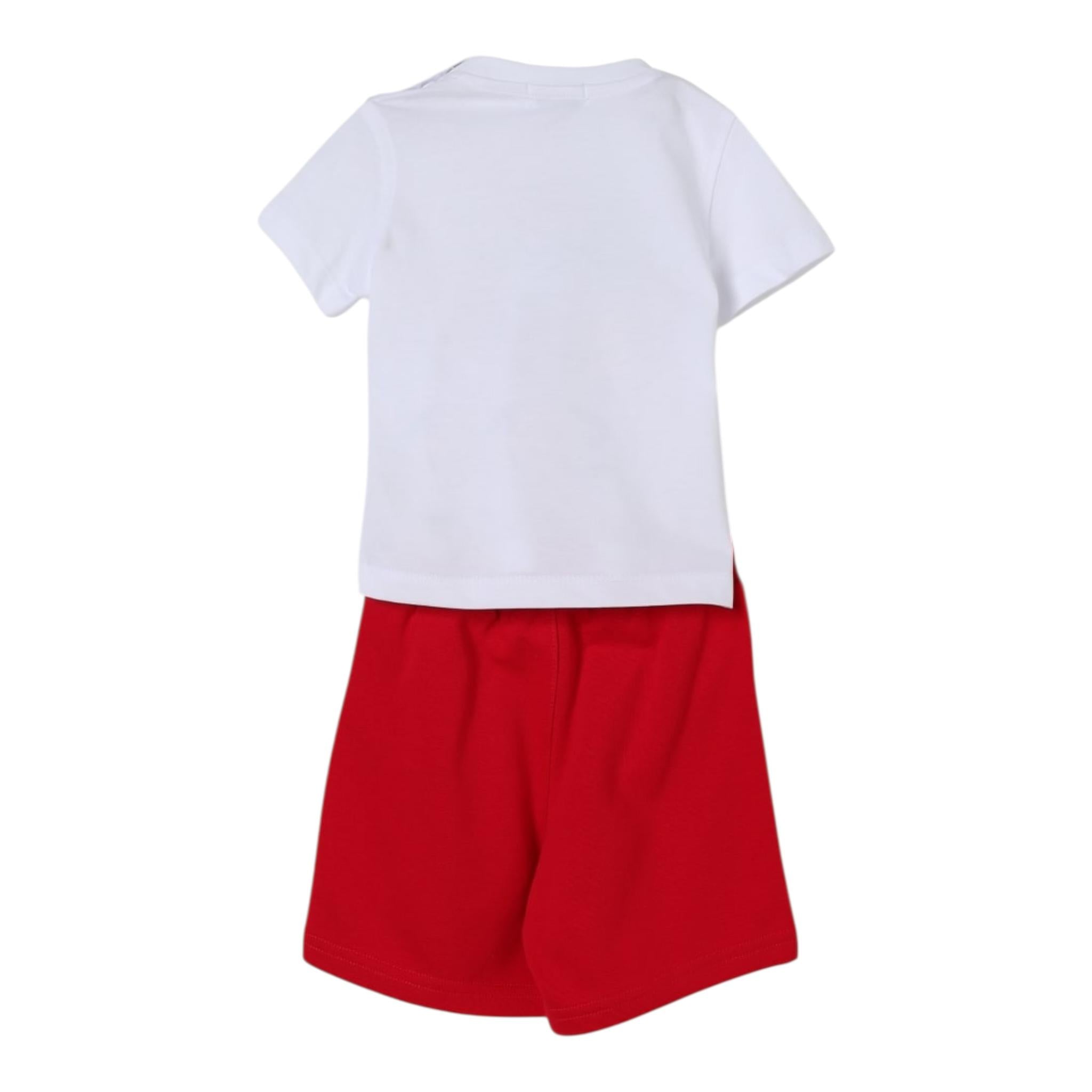 Jeckerson Completo 2 Pezzi Bicolore T-Shirt-Bermuda per Neonato 396DJMNS25 BIANCO/ROSSO JECKERSON 