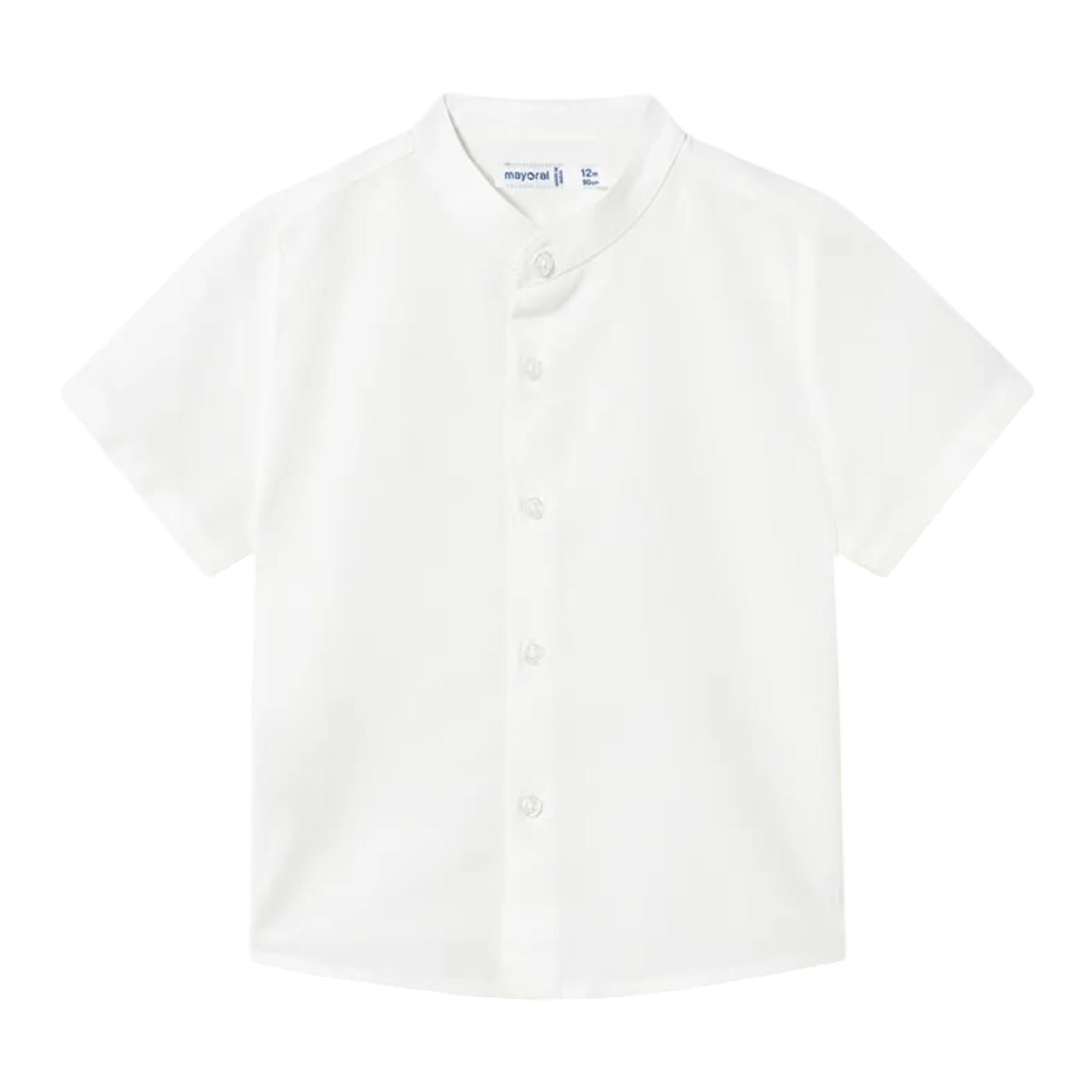 Mayoral Camicia Tinta Unita Mezza Manica per Neonato 1110 BIANCO MAYORAL 