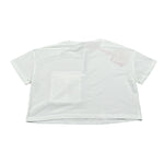 Liu Jo T-Shirt Girocollo tinta unita con Taschino Modello Crop Bianco per Bambina GA5016XXX BIANCO LIU JO 