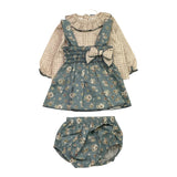 CALAMARO completo 3pz camicia-gonna-coulotte Beige per Neonata 22071 BEIGE CALAMARO 
