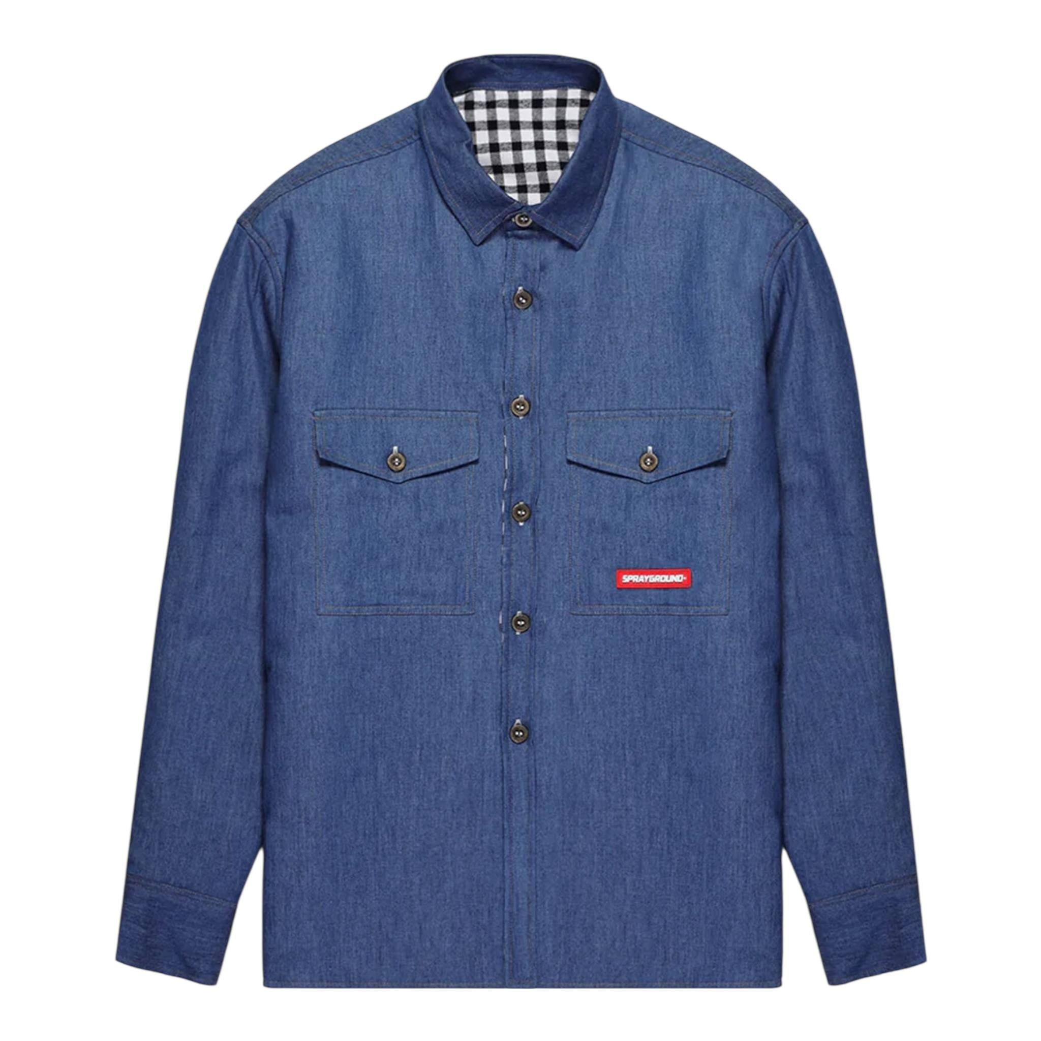 Sprayground Giubbino Reversibile Bicolore per Bambino SPY1260 AZZURRO SPRAYGROUND 