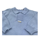 Le Bebe Tutina Manica Lunga Tinta Unita con Colletto per Neonato LBB5306 AZZURRO LE BEBE 