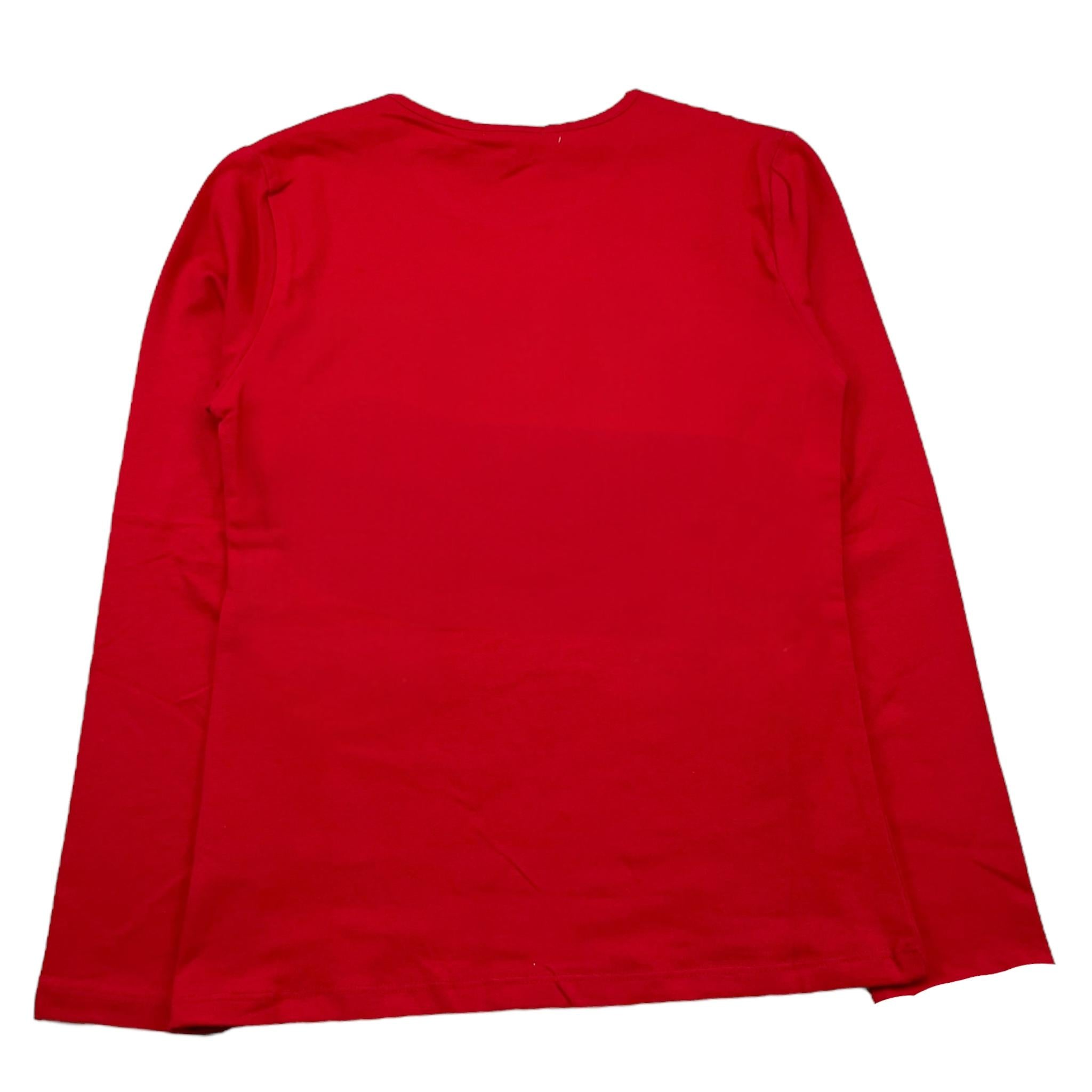 EMC shirt girocollo tinta unita con stampa paillettata Rosso per Bambina BX2298 ROSSO EMC 
