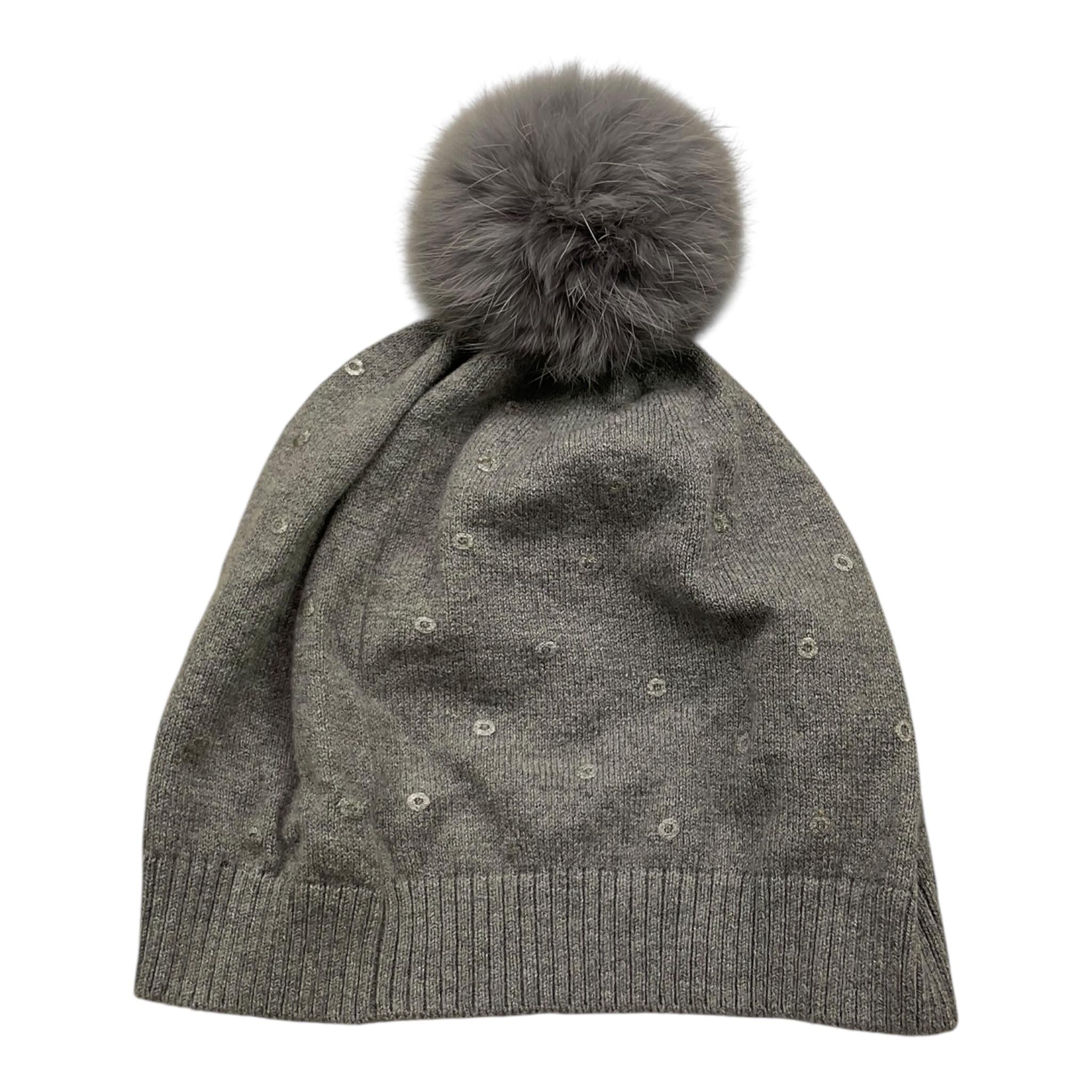 TWINSET cappello tinta unita con pon pon Grigio per Bambina K63039 GRIGIO TWINSET 