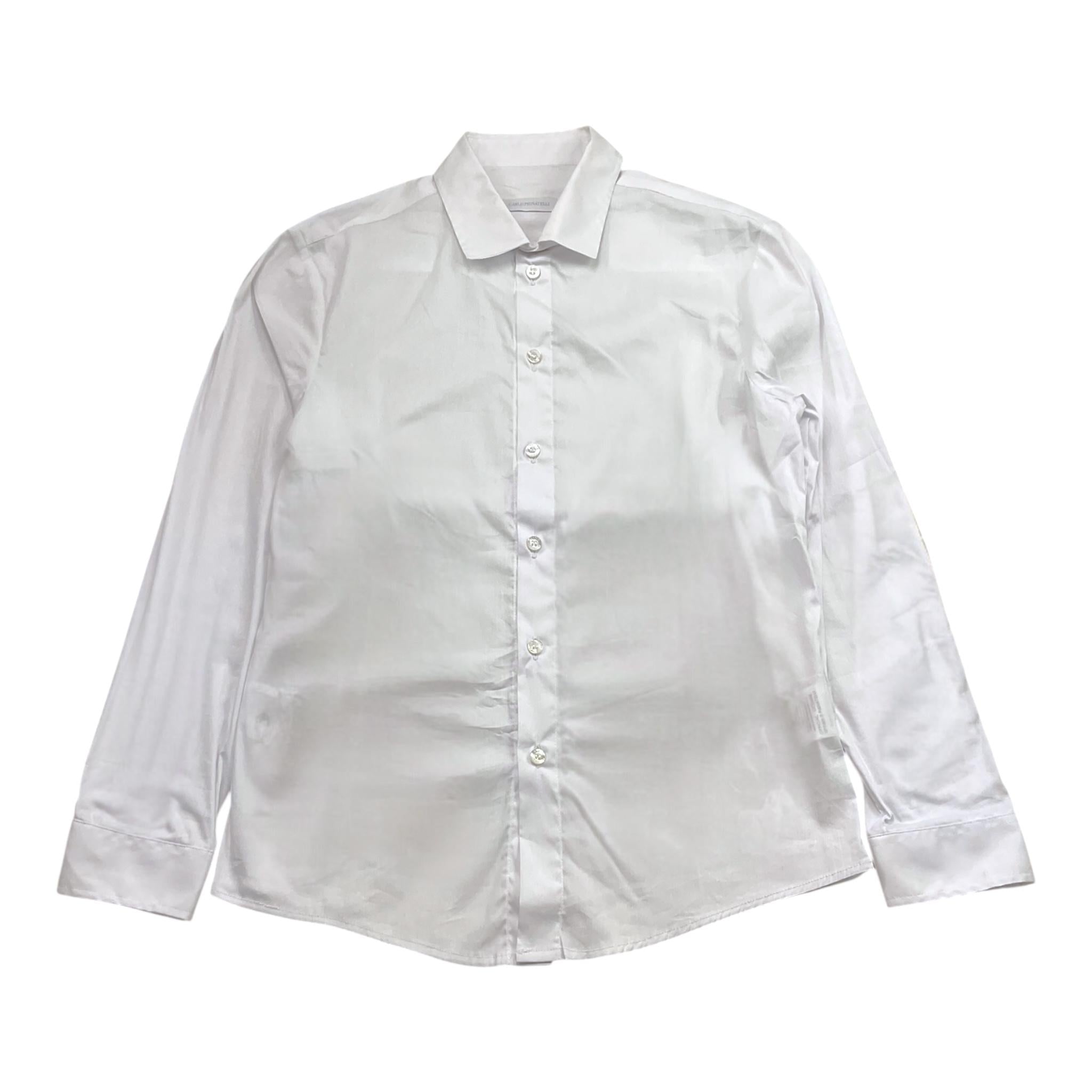 Carlo Pignatelli Camicia Tinta Unita Manica Lunga per Bambino FHJDBJ BIANCO CARLO PIGNATELLI 