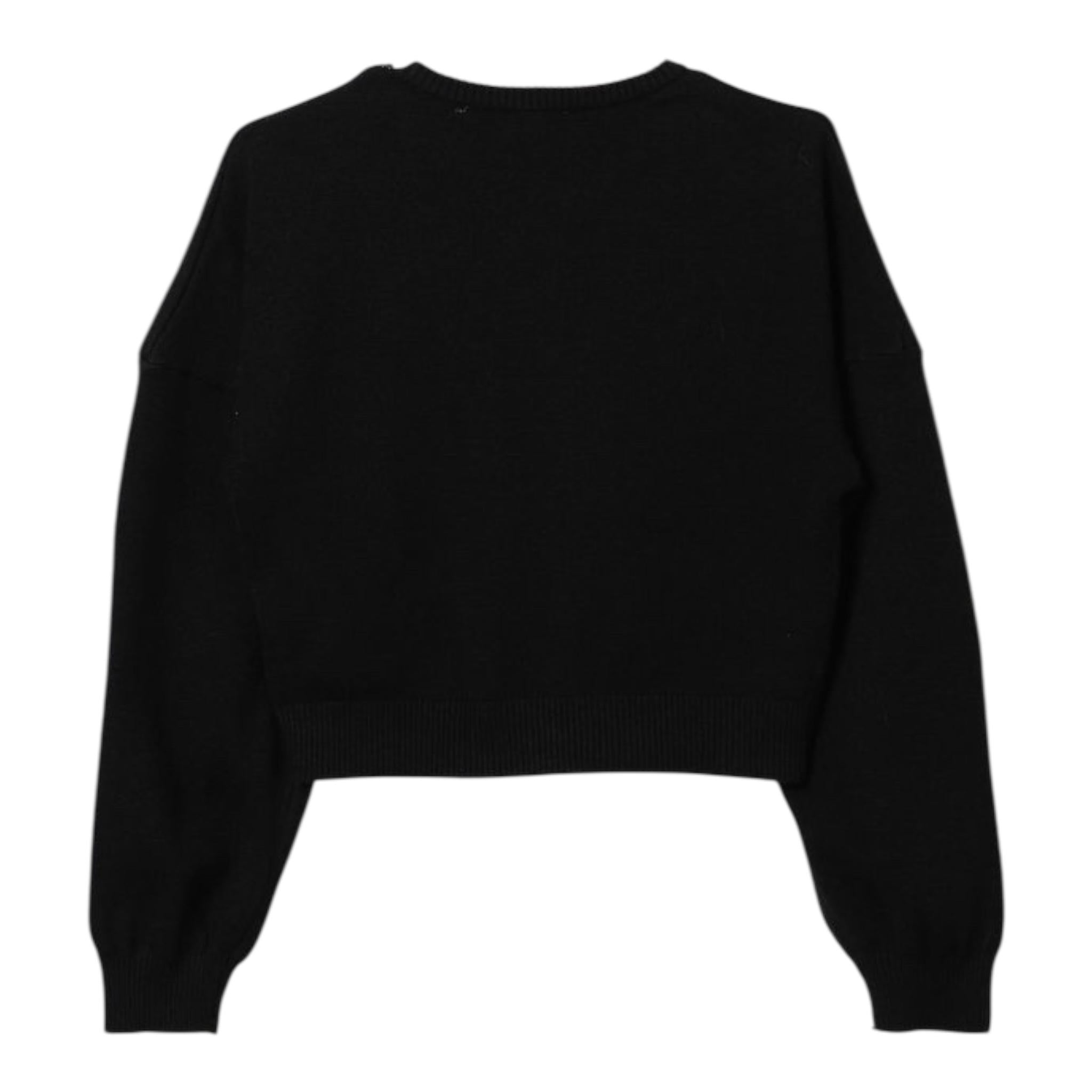 PINKO maglia tinta unita con stampa in contrasto Nero per Bambina F4PIJGJP087XX NERO PINKO 