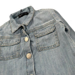 Please Camicia In Denim con Bottoni Tinta Unita per Neonato JB54010B71 AZZURRO PLEASE 
