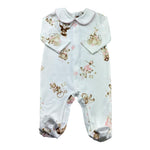 Le Bebe Tutina Manica Lunga Tinta Unita con Stampe per Neonata LBG6262 BIANCO LE BEBE 