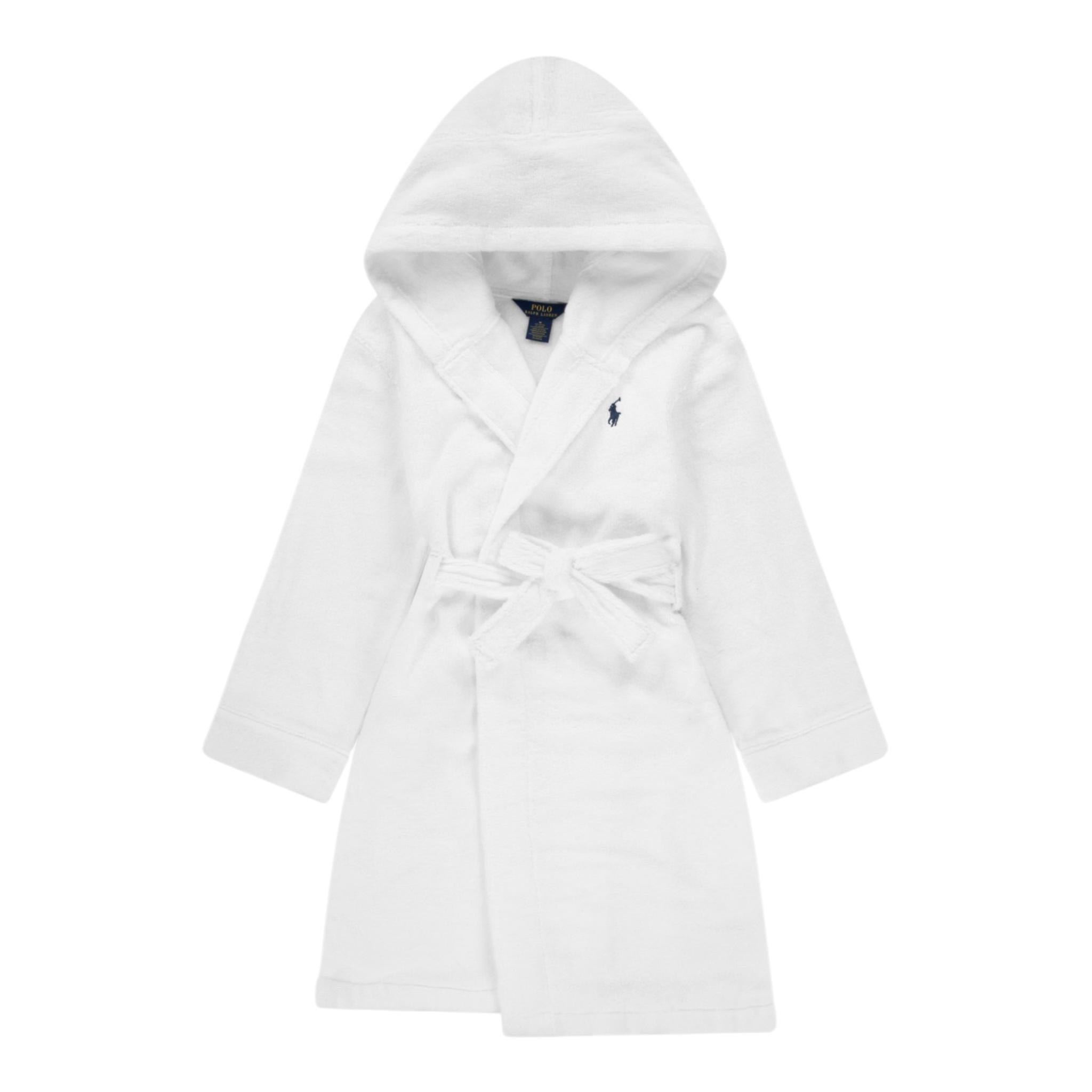 RALPH LAUREN accappatoio tinta unita con cappuccio Bianco per Bambino 7P0188 BIANCO RALPH LAUREN 