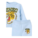 KENZO completo 2pz tinta unita felpa-pantalone Azzurro per Neonato K60515 AZZURRO KENZO 