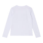 Patrizia Pepe Shirt Girocollo Tinta Unita con Brillantini per Bambina 7M0828 BIANCO PATRIZIA PEPE 