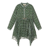 MICHAEL KORS abito tinta unita logato Verde per Bambina R12175 VERDE MICHAEL KORS 