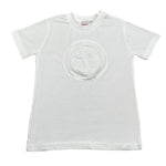Cesare Paciotti T-Shirt Girocollo Tinta Unita con Stampa per Bambino TSP5114J BIANCO CESARE PACIOTTI 