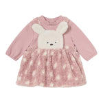 MAYORAL abito tinta unita con stampa teddy Rosa per Neonata 2881 ROSA MAYORAL 