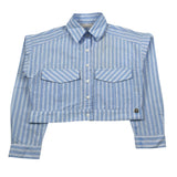 Manila Grace Camicia Manica Lunga Modell Crop per Bambino 191SMJS25 AZZURRO MANILA GRACE 