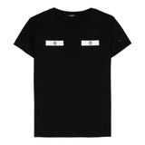 Balmain T-Shirt Tinta Unita con Logo per Bambina BV8A91 NERO BALMAIN 