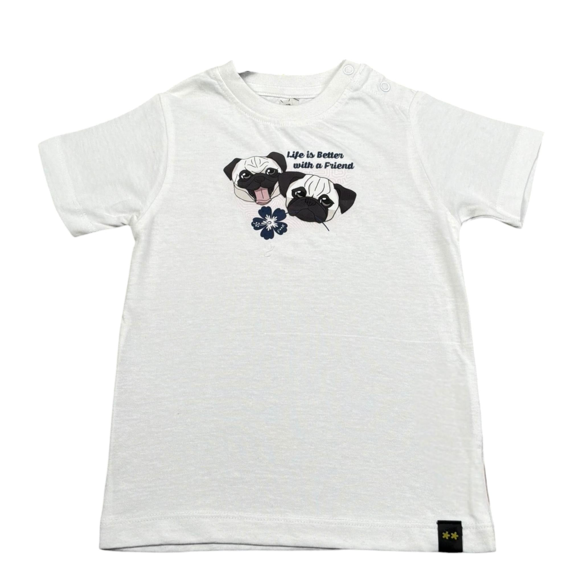 F**K T-Shirt Girocollo Tinta Unita con Stampa per Neonato FJ234203WH BIANCO F**K 