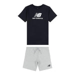 New Balance Completo 2 Pezzo T-Shirt-Bermuda Bicolore per Bambino LAKB0103X NERO/GRIGIO NEW BALANCE 