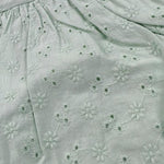 Please Abito Tinta Unita Traforato per Neonata AB08249G71 VERDE ACQUA PLEASE 