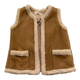 ZHOE & TOBIAH giubbino smanicato tinta unita con pelliccia Cammello per Neonata WWT10X CAMMELLO ZHOE & TOBIAH 