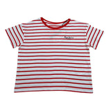 Pepe Feamo T-Shirt Bicolore Fantasia A Righe per Bambina PQ503128 BIANCO/ROSSO PEPE JEANS 