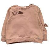 PLEASE felpa chiusa girocollo tinta unita con fiocco Rosa per Neonata LB30042G65 ROSA PLEASE 