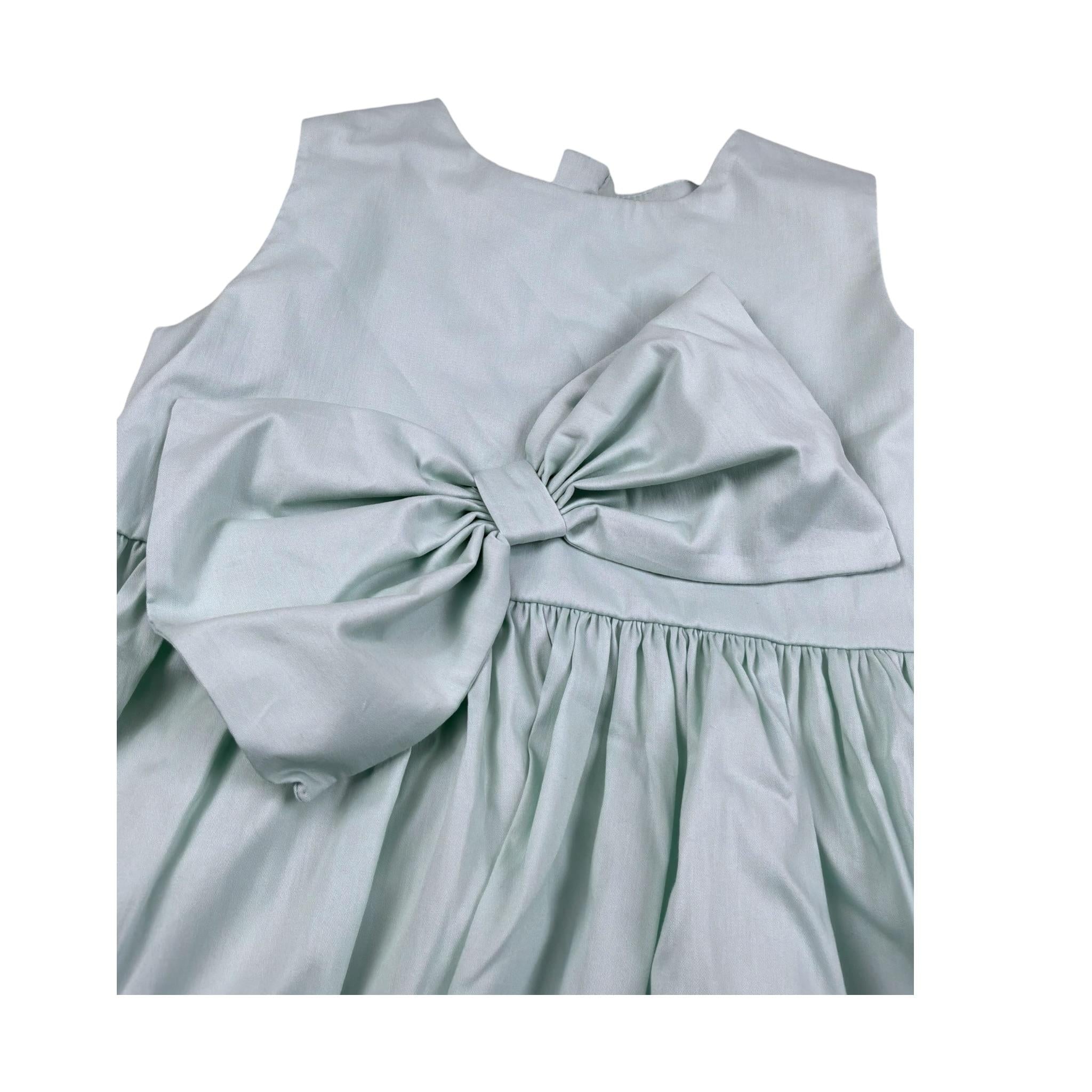 Please Abito Giromanica Tinta Unita per Bambina AB41270G73 VERDE PLEASE 