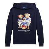 RALPH LAUREN felpa chiusa con cappuccio tinta unita con stampa Blu per Bambino 323953042001 BLU RALPH LAUREN 