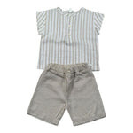 Lalalu' Completo 2 Pezzi Camicia-Bermuda Beige per Neonato CCTL2P BEIGE LALALU' 