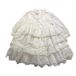 Mimisol Abito Tinta Unita Traforato con Ricami per Bambina MFAB546 BIANCO MIMISOL 