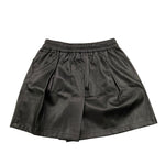MANILA GRACE short in ecopelle tinta unita con elastico in vita Nero per Bambina MFJF24P114 NERO MANILA GRACE 