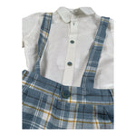 Barcellino Completo 2 Pezzi Camicia-Bermuda con Bretelle per Neonato 120612 BIANCO BARCELLINO 