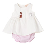 Elisabetta Franchi Completo 2 Pezzi Camicia-Coulotte Bicolore per Neonata ENCD098 BIANCO/ROSA ELISABETTA FRANCHI 