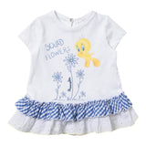 Monnalisa T-Shirt Girocollo Tinta Unita con Stampa per Neonata 399610 BIANCO MONNALISA 