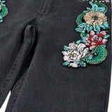 John Richmond Jeans Tinta Unita con Applicazioni per Bambina RGP26174PA NERO JOHN RICHMOND 