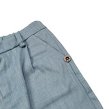 Please Bermuda Tinta Unita con Elastico In Vita per Neonato RB27130B73 AZZURRO PLEASE 