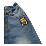 Moschino Jeans Tinta Unita con Elastico In Vita per Neonato MUP05F BLU MOSCHINO 