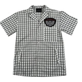 John Richmond Camcia Mezza Manica Fantasia Qaudri per Bambino GBP2613CAE BIANCO JOHN RICHMOND 