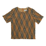 Burberry T-Shirt Girocollo Tinta Unita con Fantasia per Bambina 8100073 BEIGE BURBERRY 