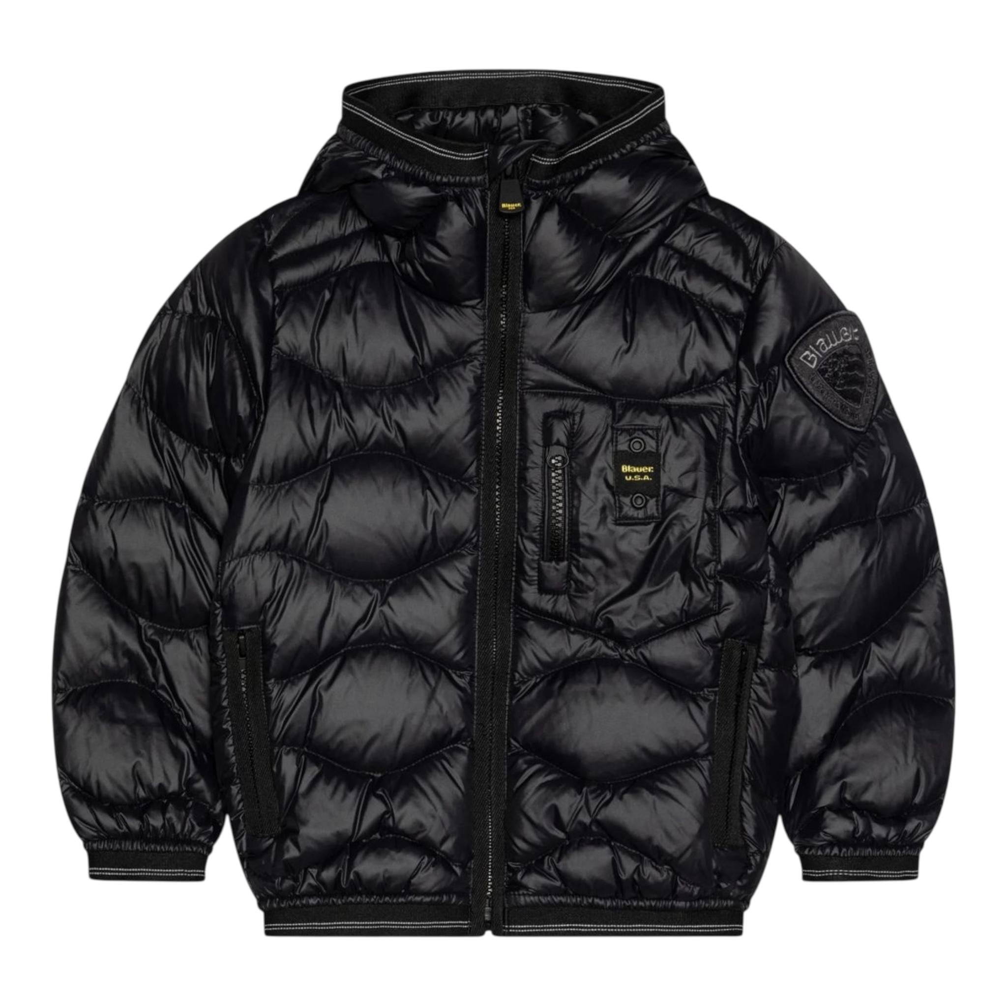 BLAUER giubbino tinta unita con cappuccio Nero per Bambino 24WBLKC03067JX NERO BLAUER 