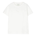 Fendi T-Shirt Girocollo Tinta Unita con Stampa per Bambino JUI157 BIANCO FENDI 
